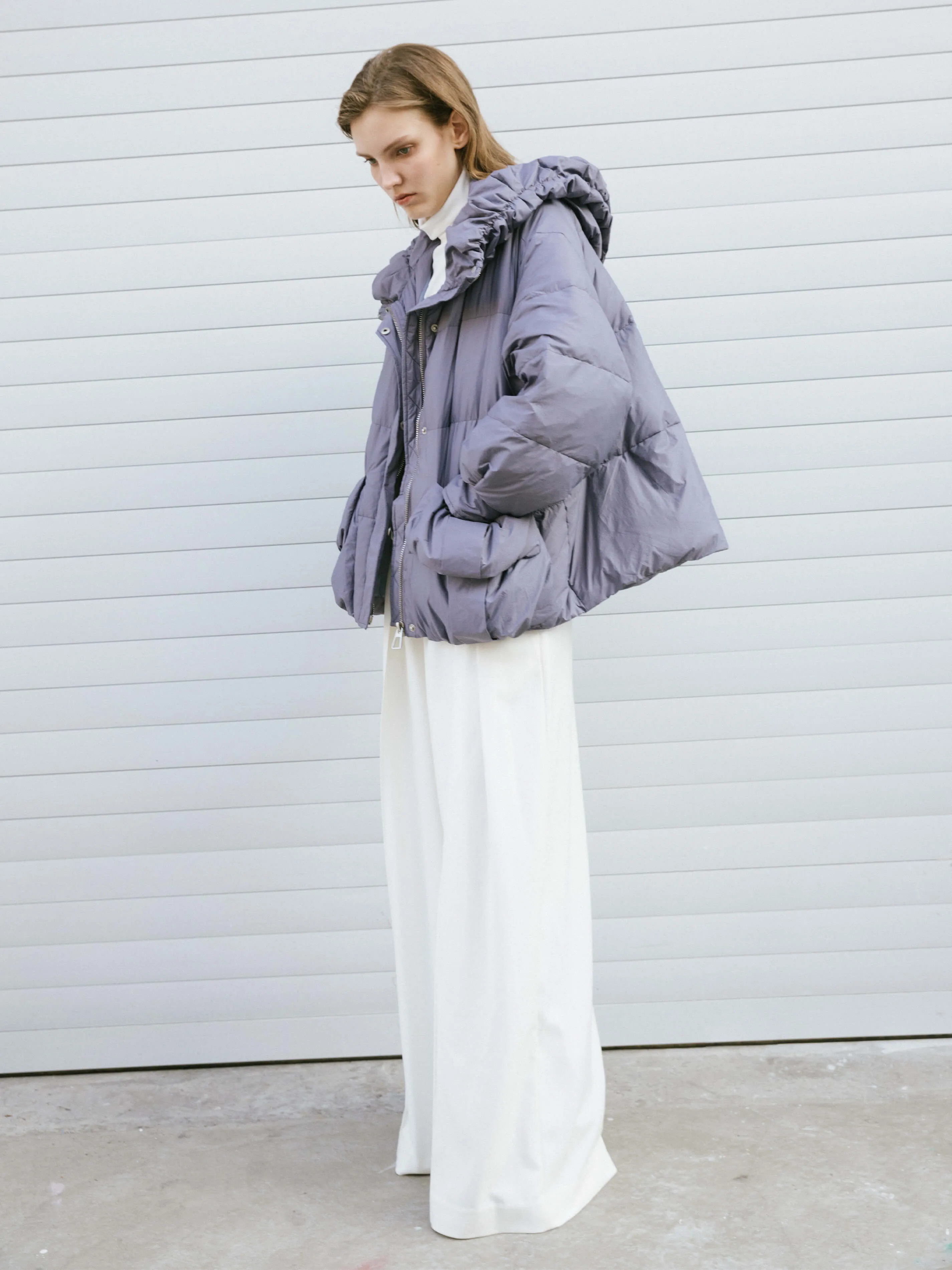 Gathered Short Puffer Jacket