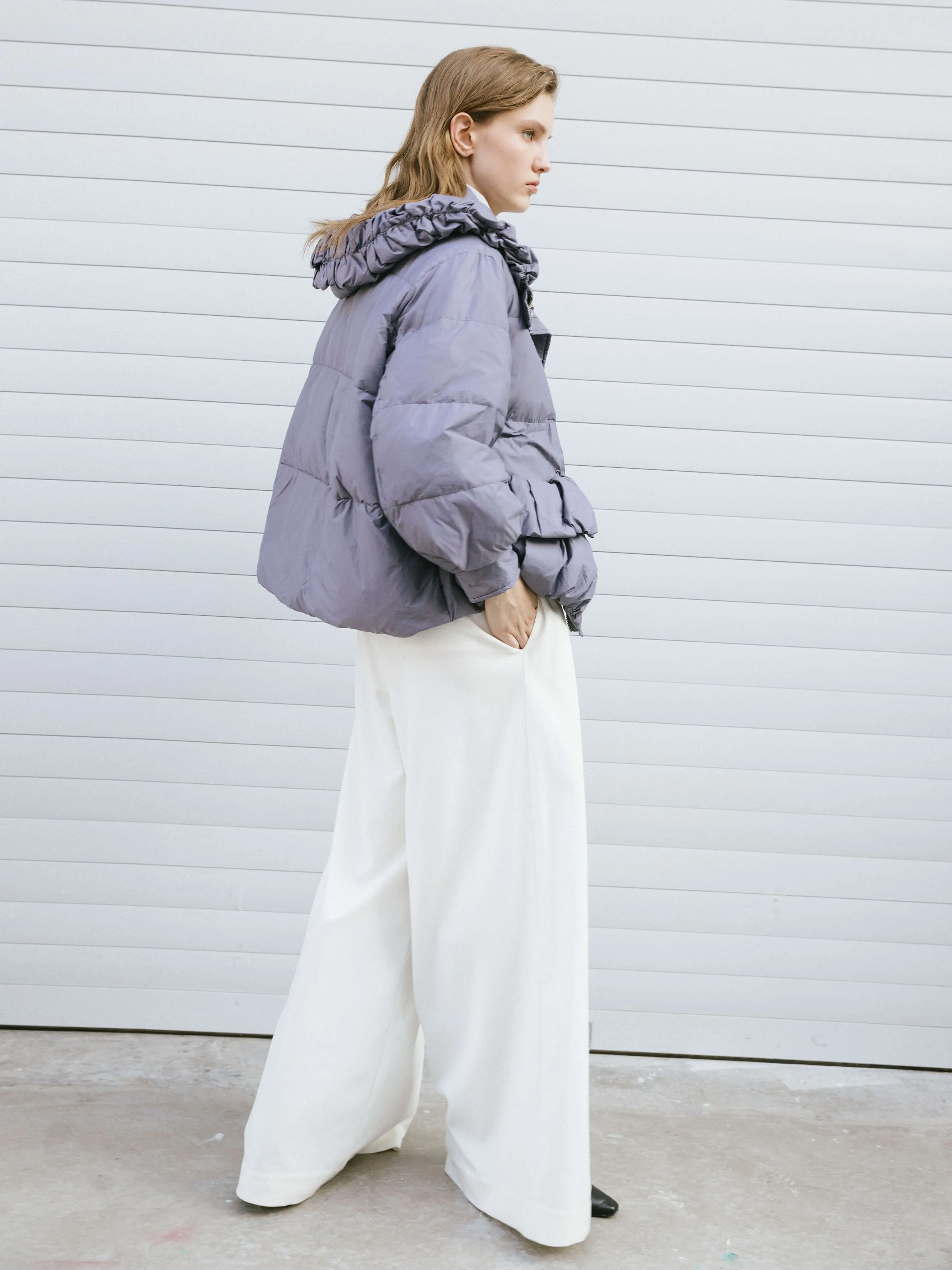 Gathered Short Puffer Jacket