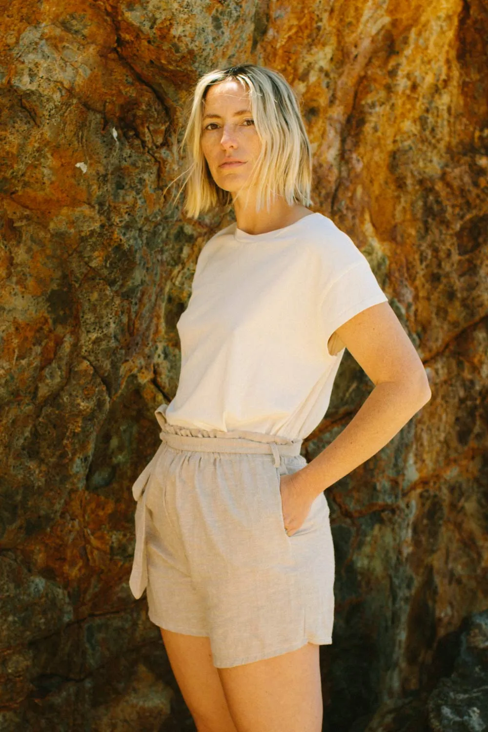 Gathered Woven Short