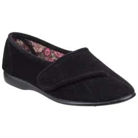 GBS Audrey Touch Fastening Slipper Black