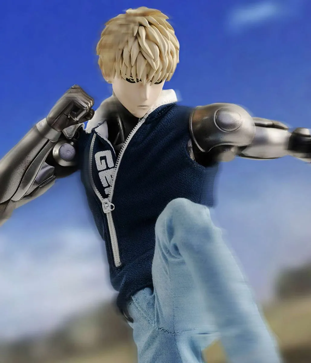 Genos One Punch Man Fleece Blue Vest