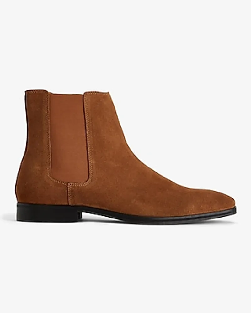 Genuine Suede Chelsea Boot Brown Men's 9