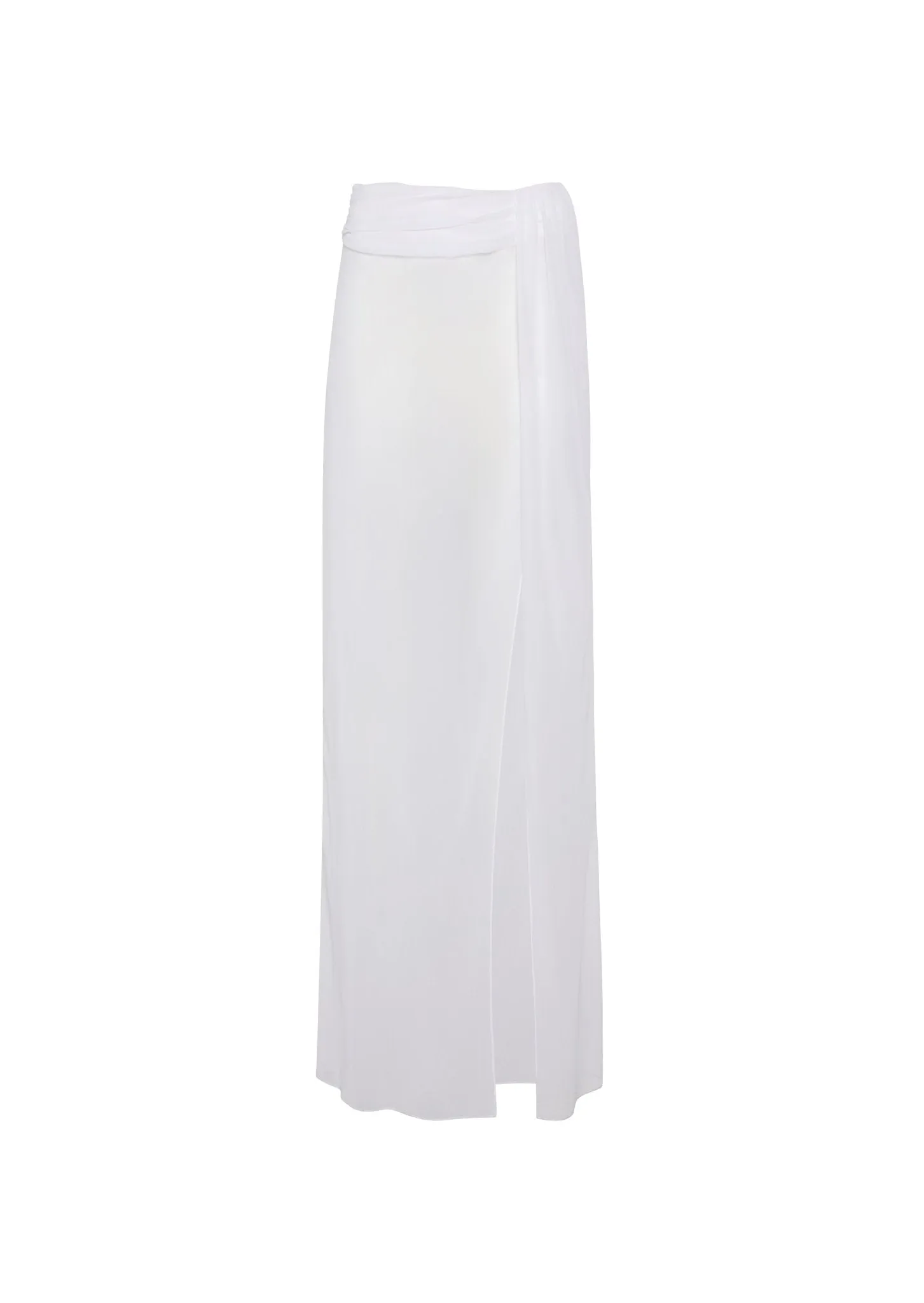 --Georgette Asymmetric Maxi Skirt-