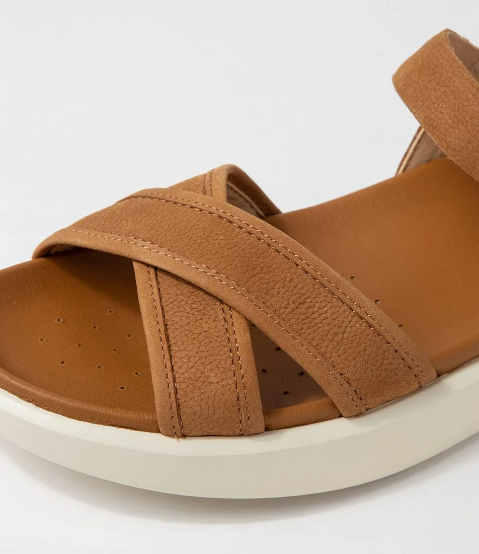 GEOX D Xand 2s B Cognac Nubuck Sandals