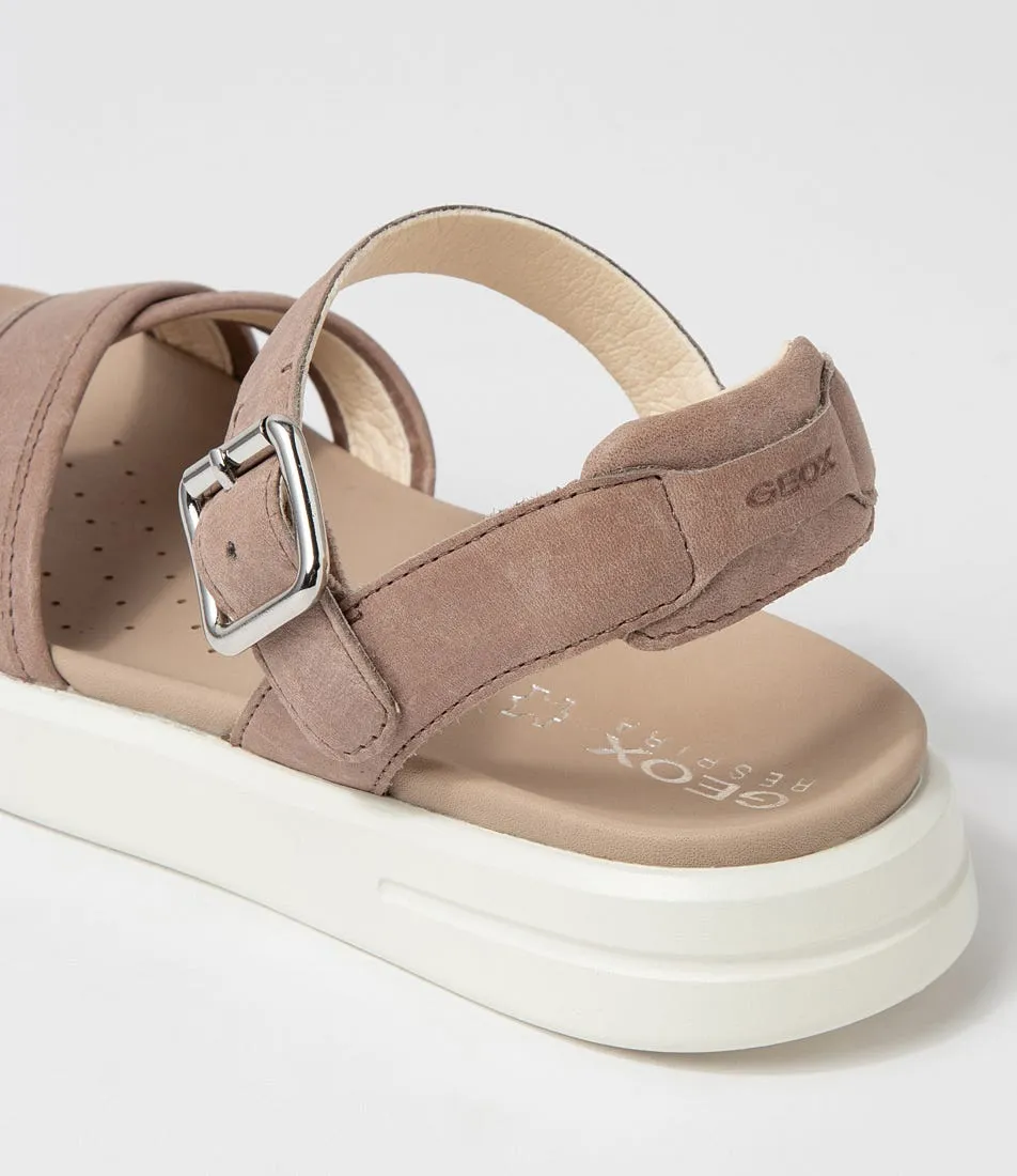 GEOX D Xand 2s B Desert Nubuck Sandals