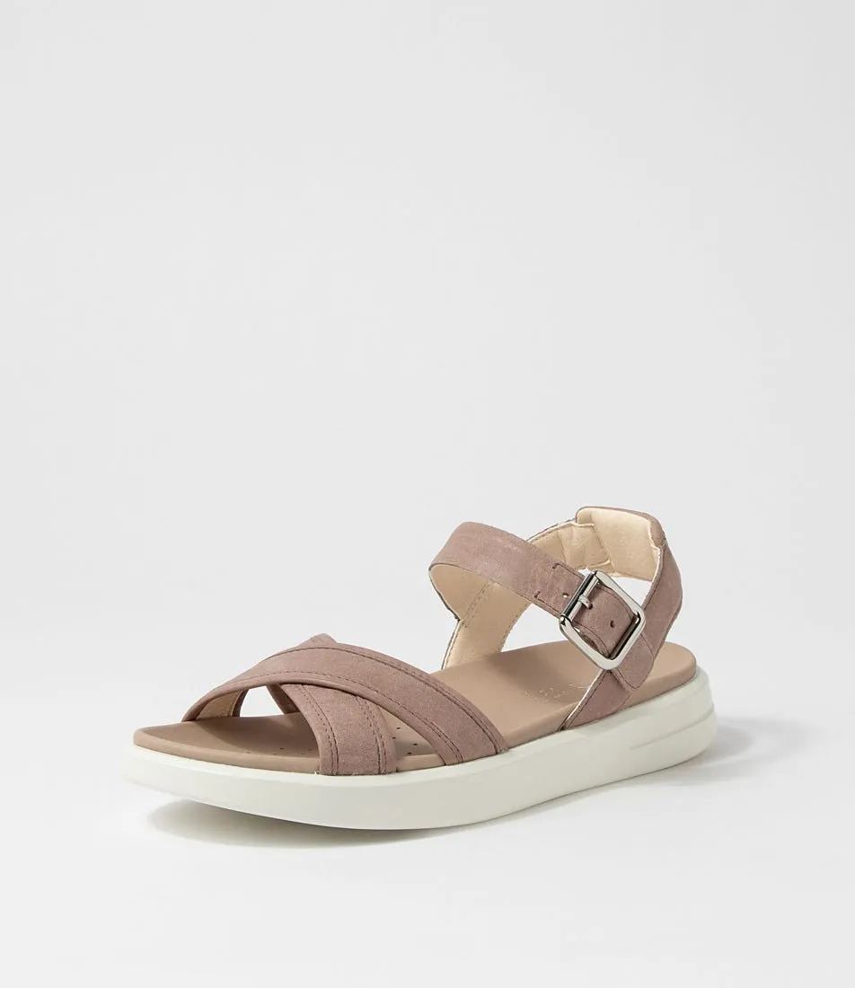GEOX D Xand 2s B Desert Nubuck Sandals