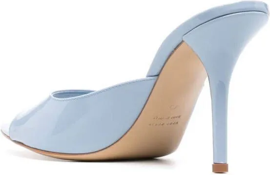 GIABORGHINI Perni 105mm patent-leather mules Blue