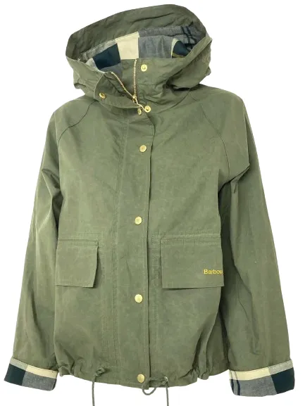GIACCA IMPERMEABILE DONNA VERDE CON CAPPUCCIO
