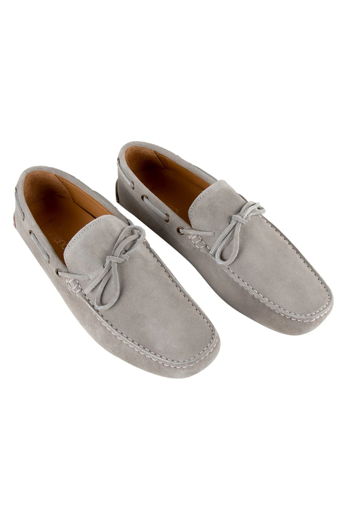 Gio Damiano Camoscio Suede Loafers Grey