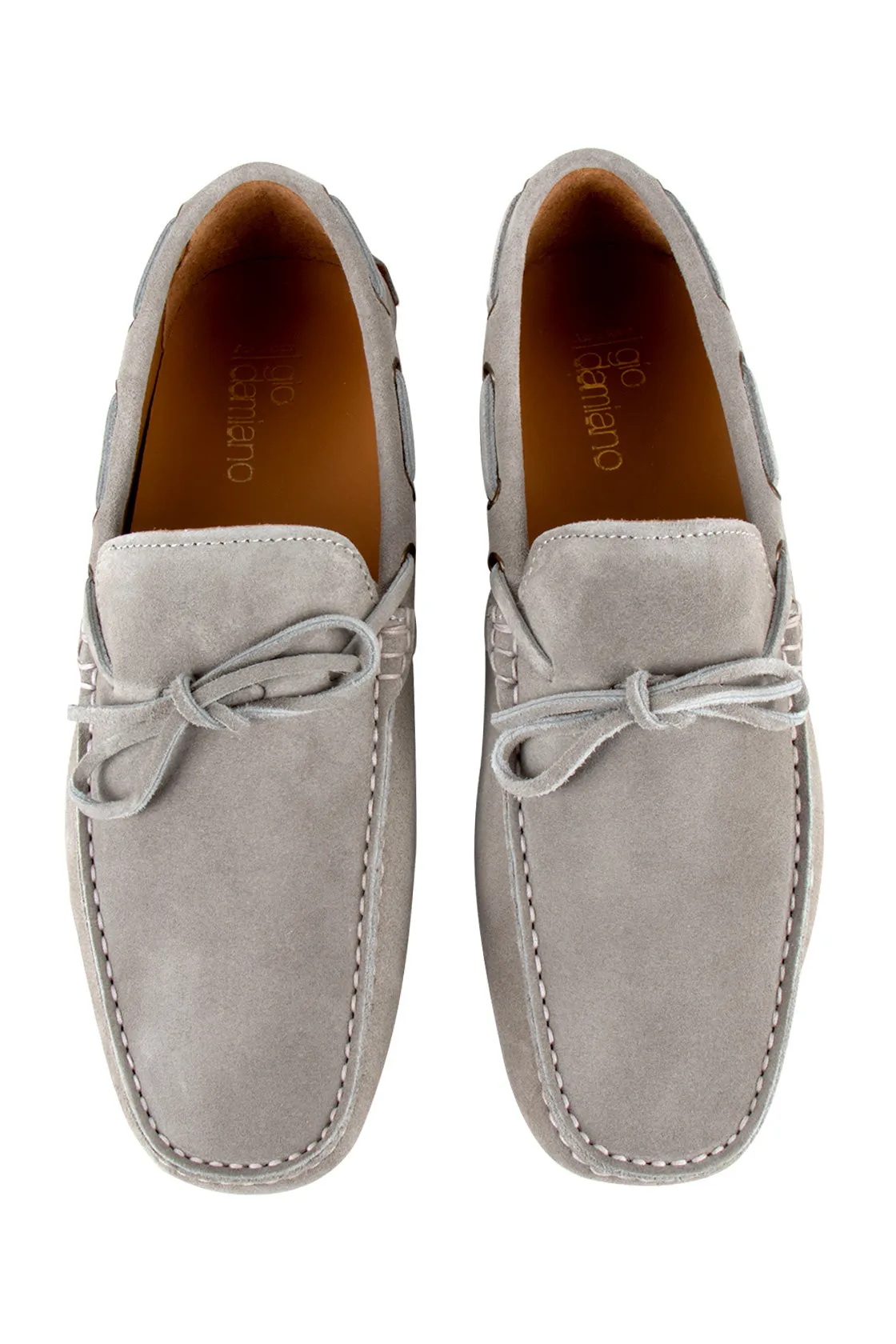 Gio Damiano Camoscio Suede Loafers Grey