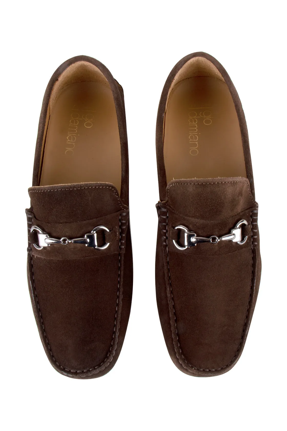 Gio Damiano Camoscio Suede Loafers Terracotta