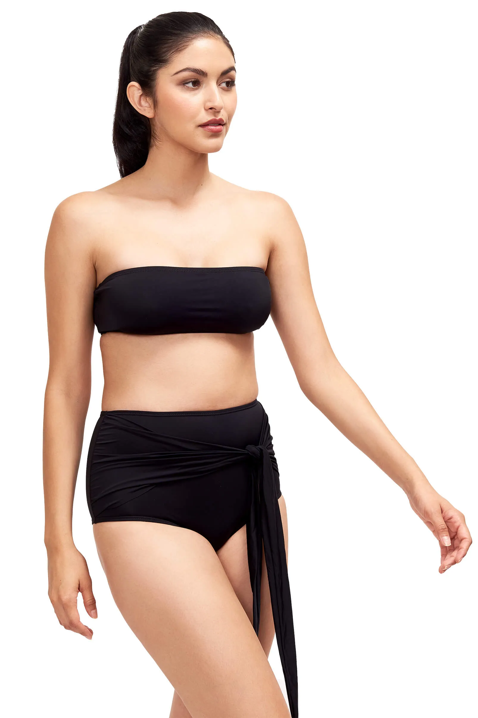 Giovanna Bandeau Bikini Top Black