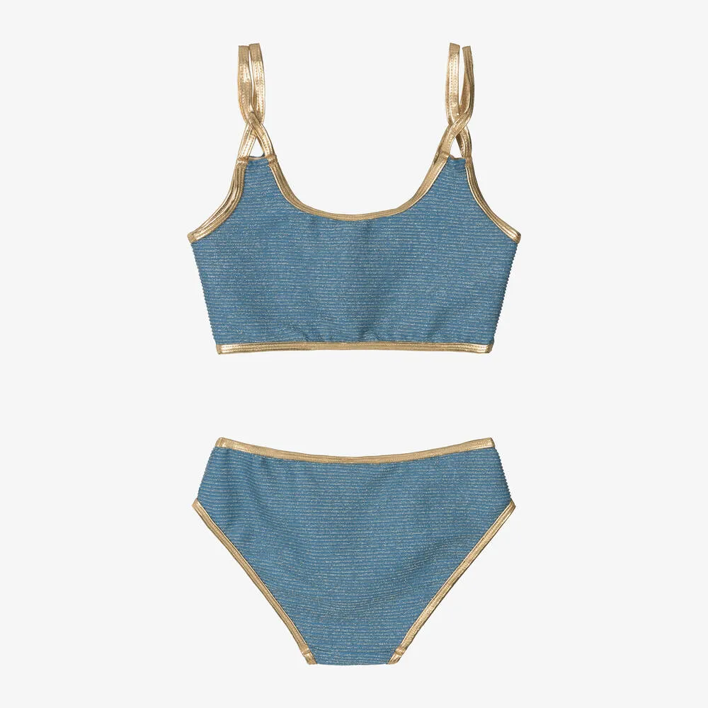 Girls Blue Glitter Bikini (UV50)