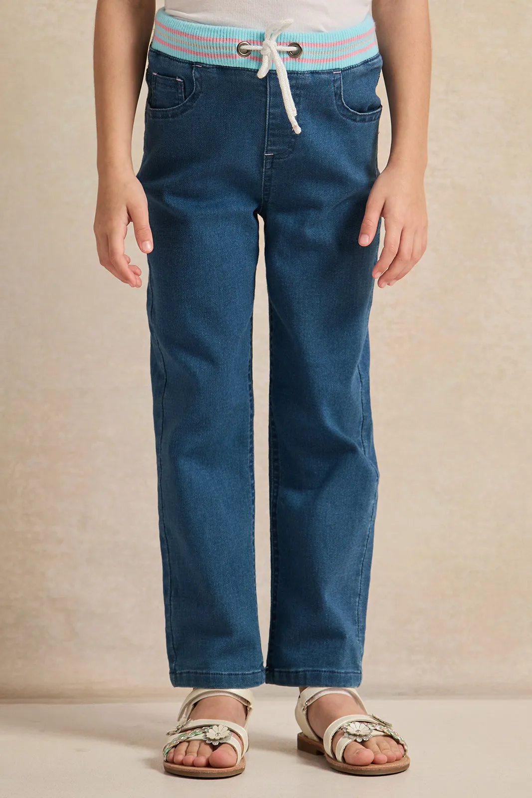 Girls Blue Skinny Fit Jeans