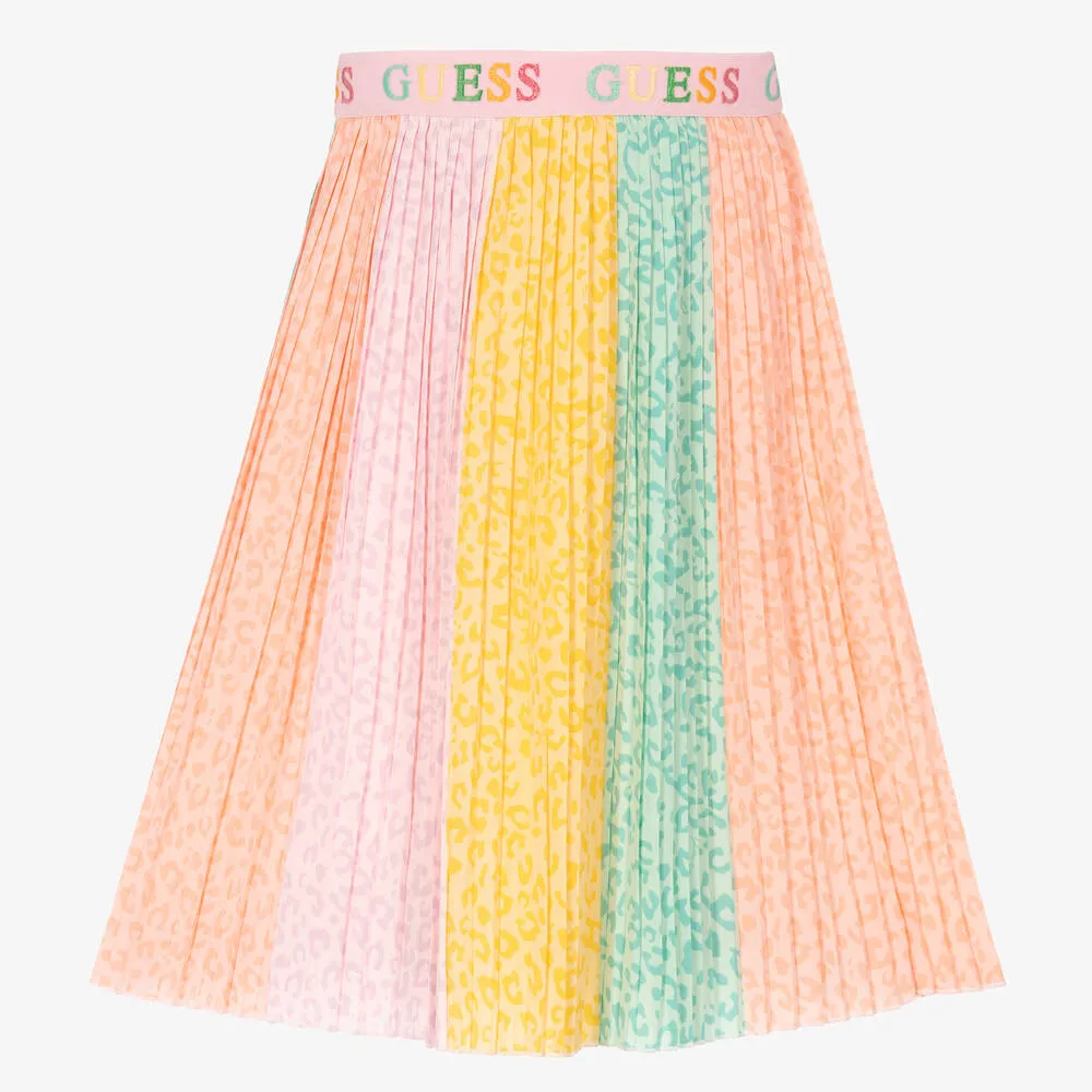 Girls Colourful Pleated Skirt
