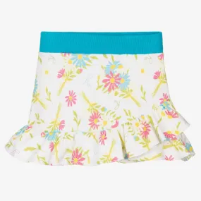 Girls Ivory Cotton Skirt