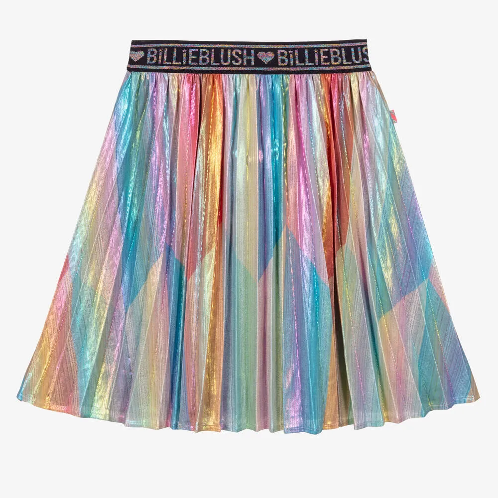 Girls Multicolour Pleated Skirt