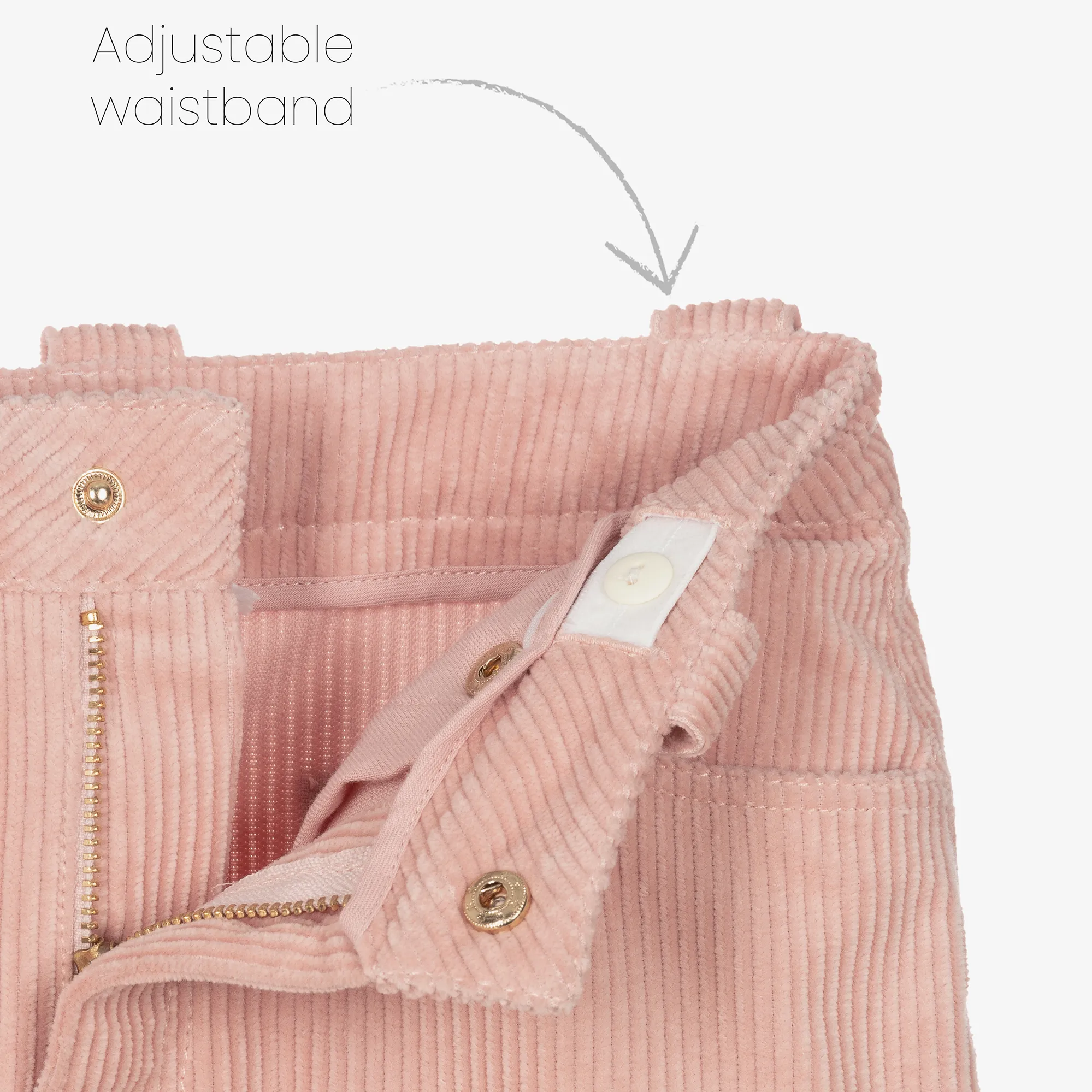 Girls Pink Corduroy Skirt