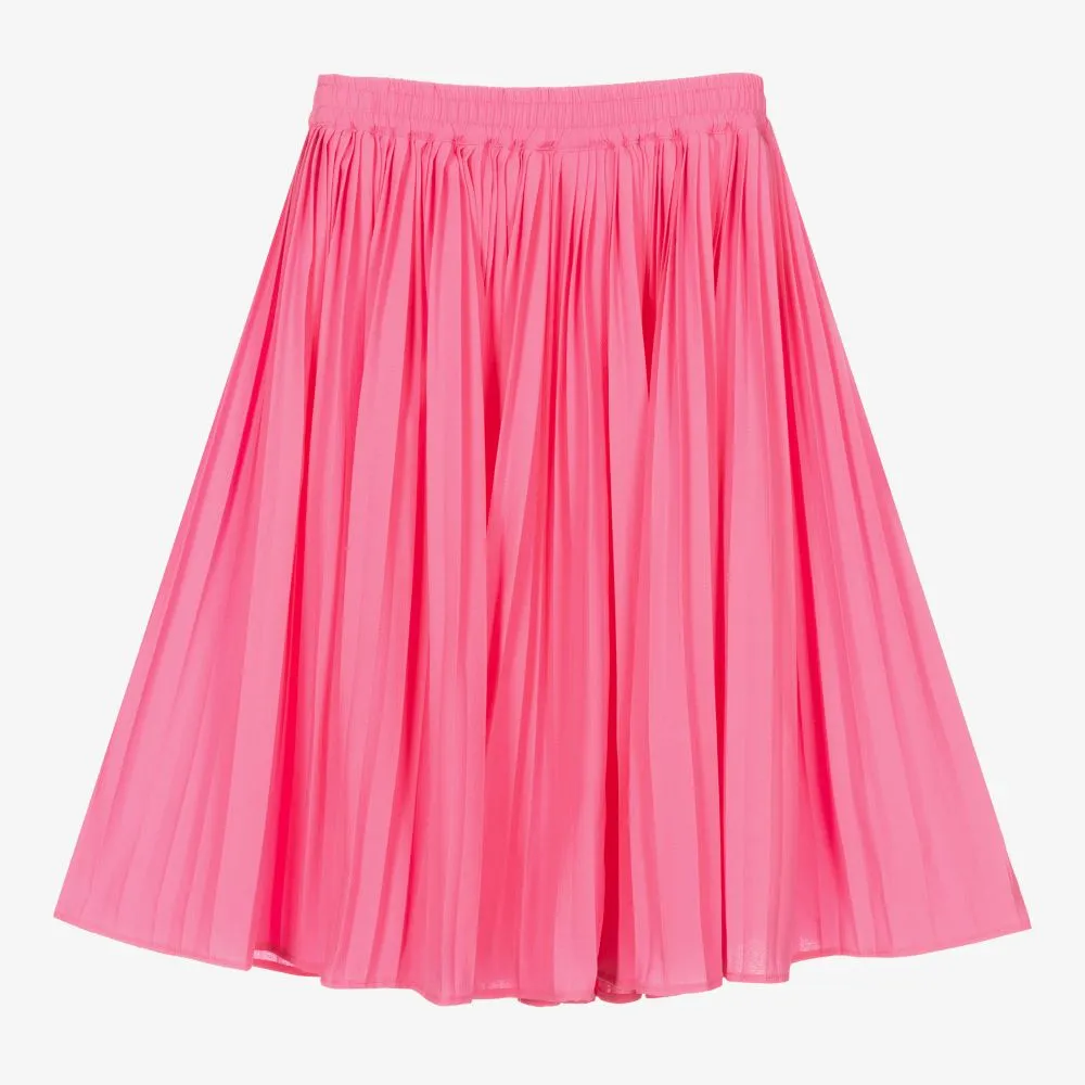 Girls Pink Pleated Skirt