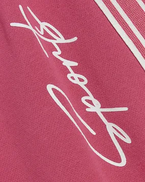 Girls pink rib t-shirt and joggers set