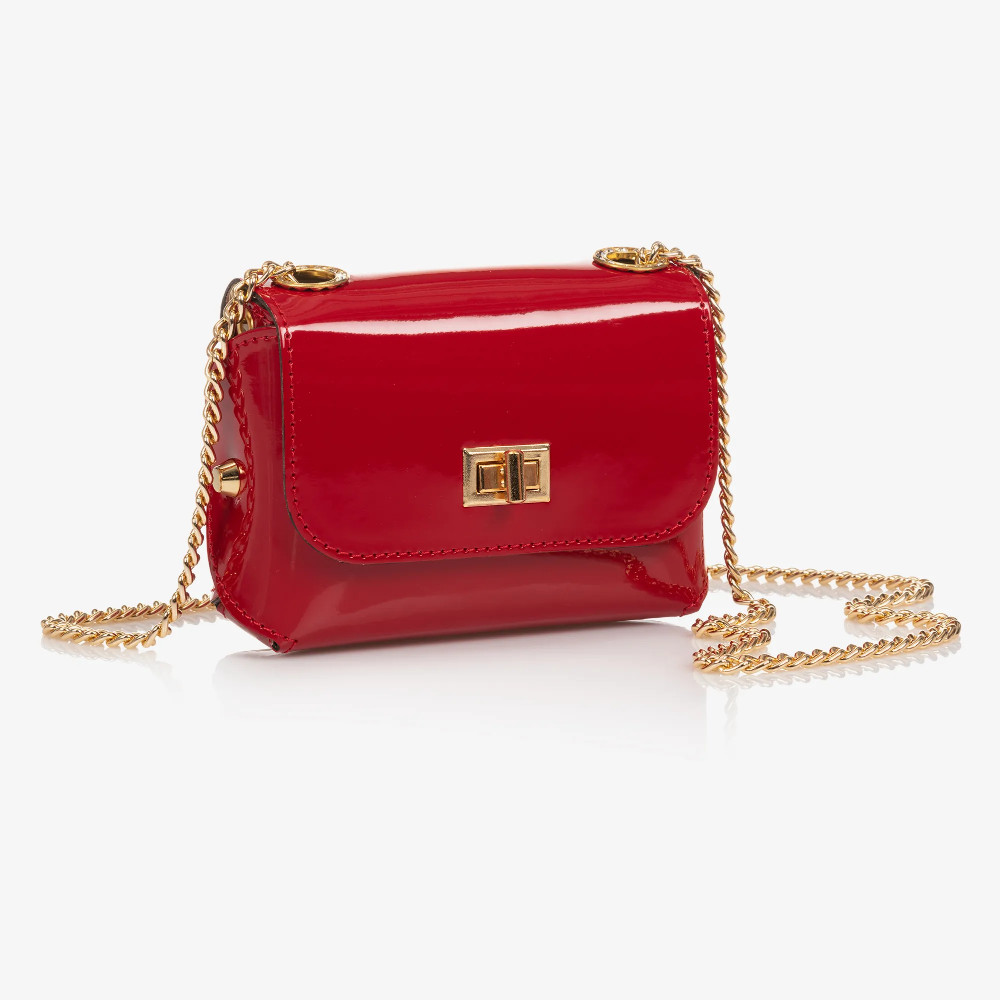 Girls Red Patent Leather Bag (12cm)