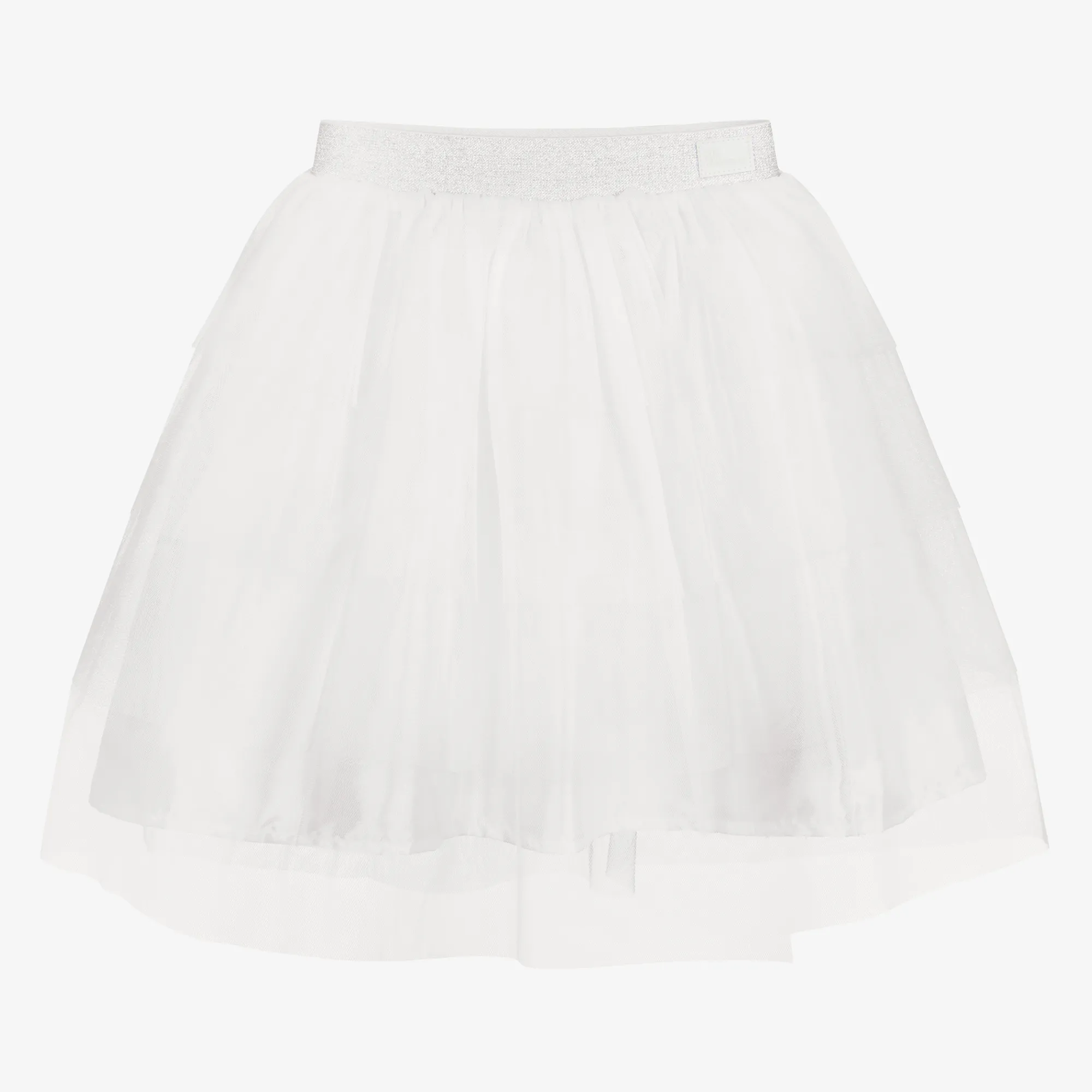 Girls White Tulle Skirt