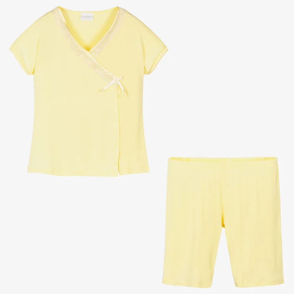 Girls Yellow Short Pyjamas