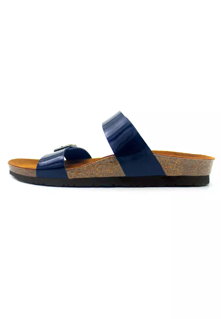 Glasgow - Glossy Black Sandals & Flip Flops