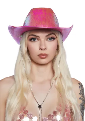 Gleam And Glow Cowboy Hat - Pink-