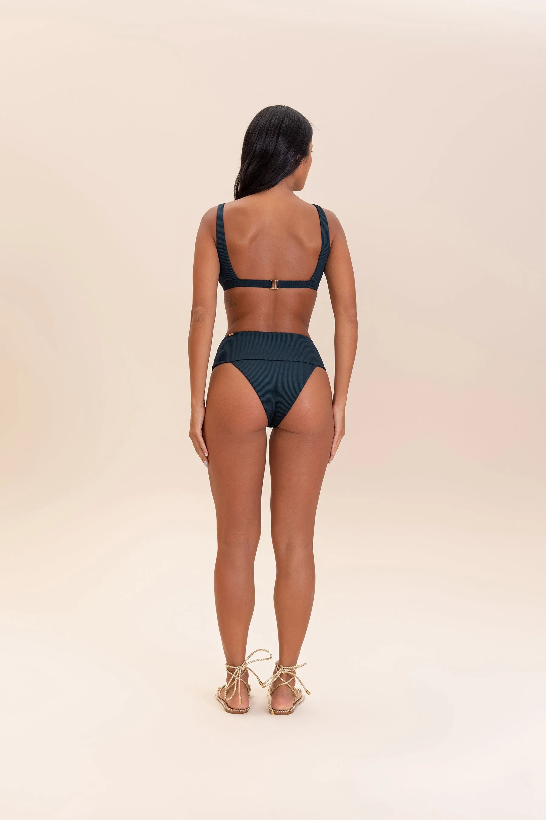 Gloss Rib Bikini Bottom