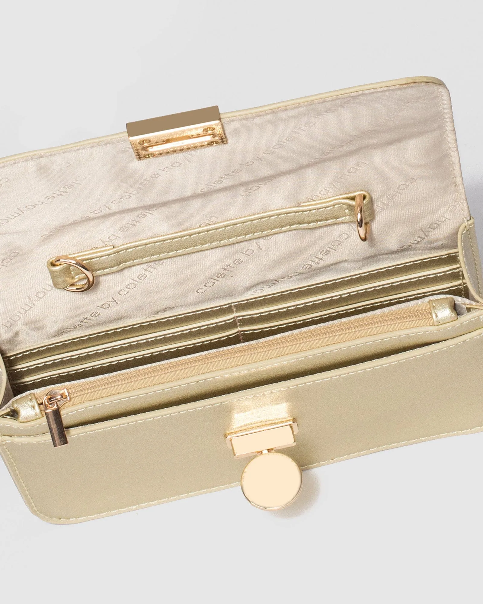 Gold Eboni Hardware Crossbody Bag