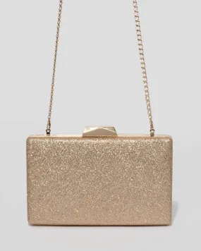 Gold Julia Hardcase Clutch Bag