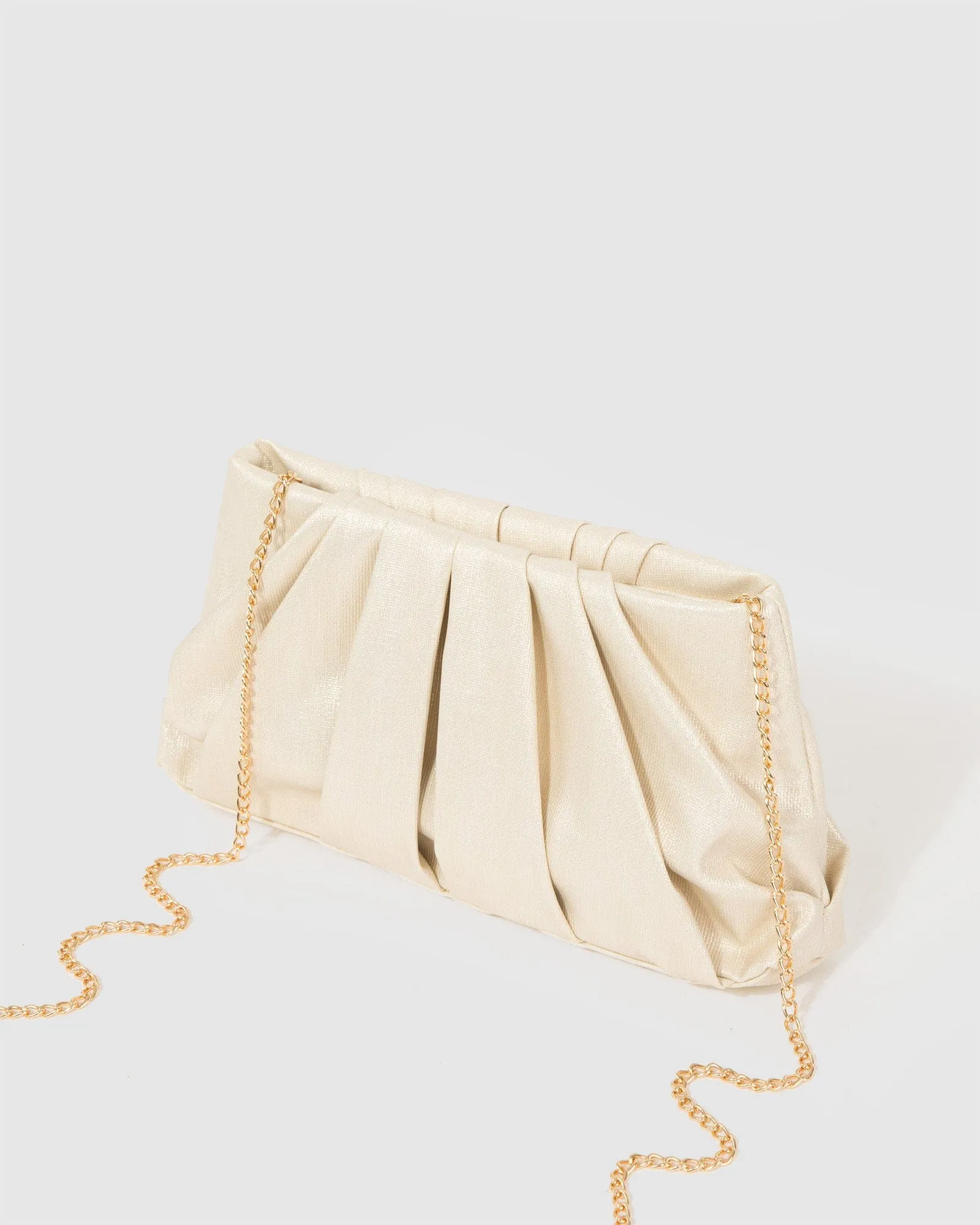 Gold Lucy Pouch Clutch Bag