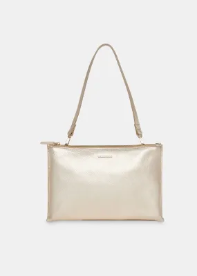 Gold Rae Double Pouch Clutch