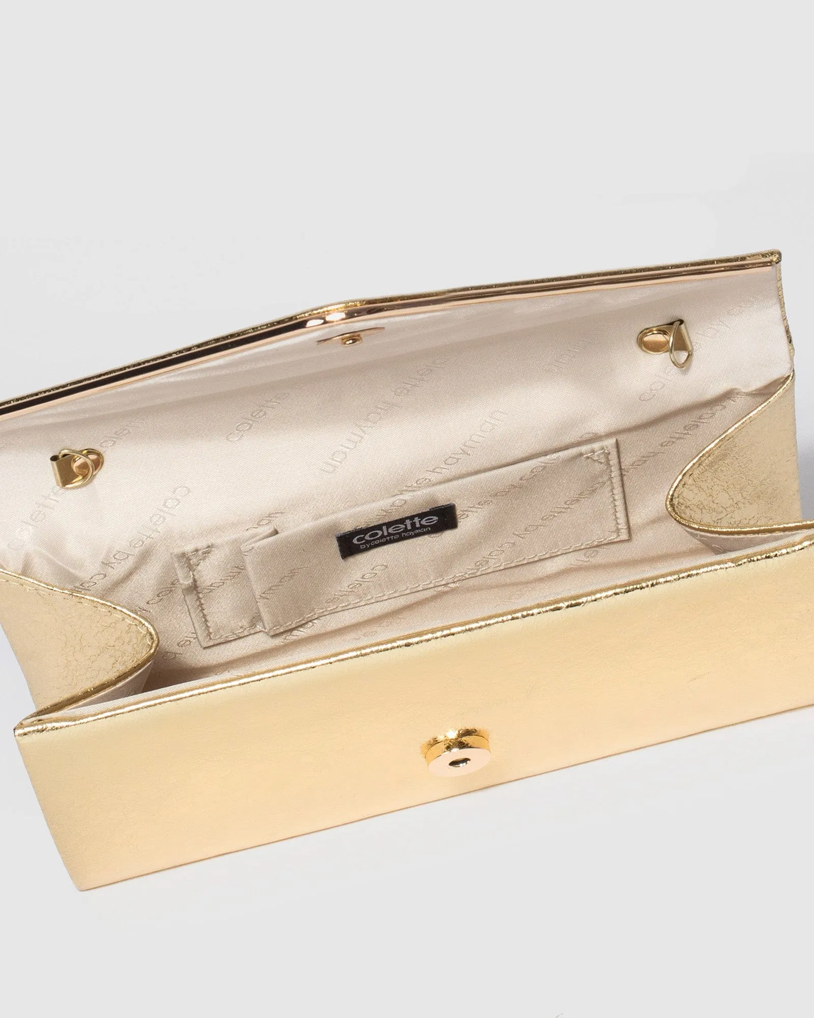 Gold Sammie Clutch Bag