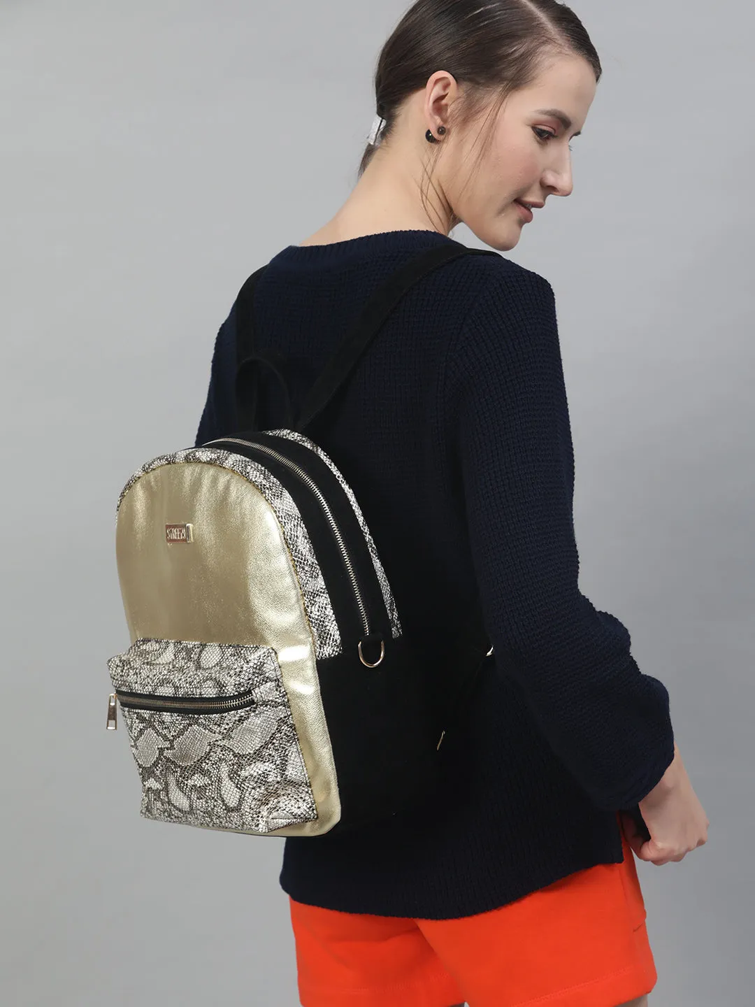 Gold Snake Backpack