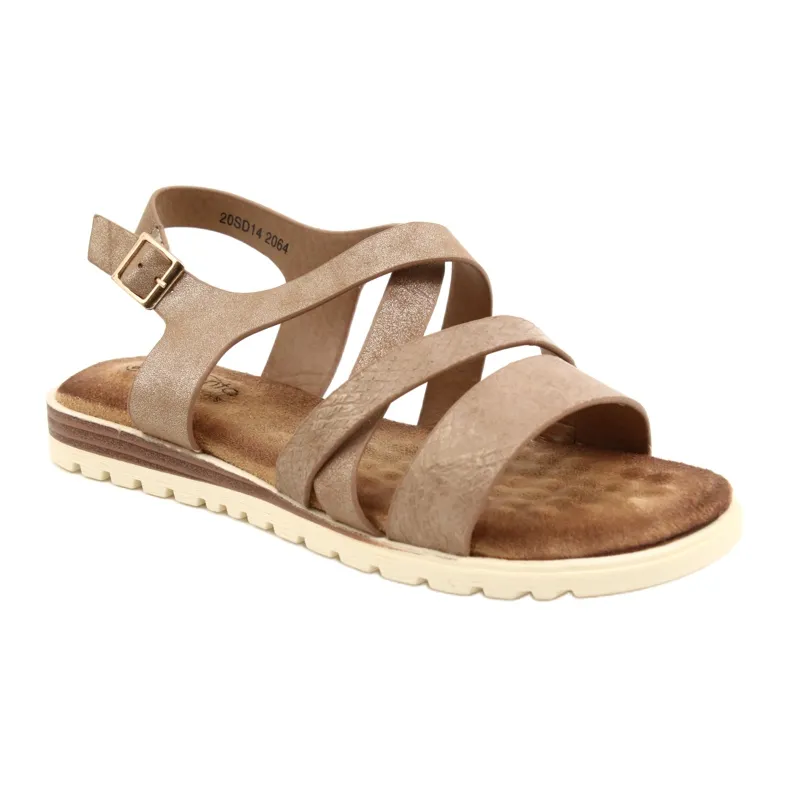 Golden women's sandals Evento 20SD14-2064 brown