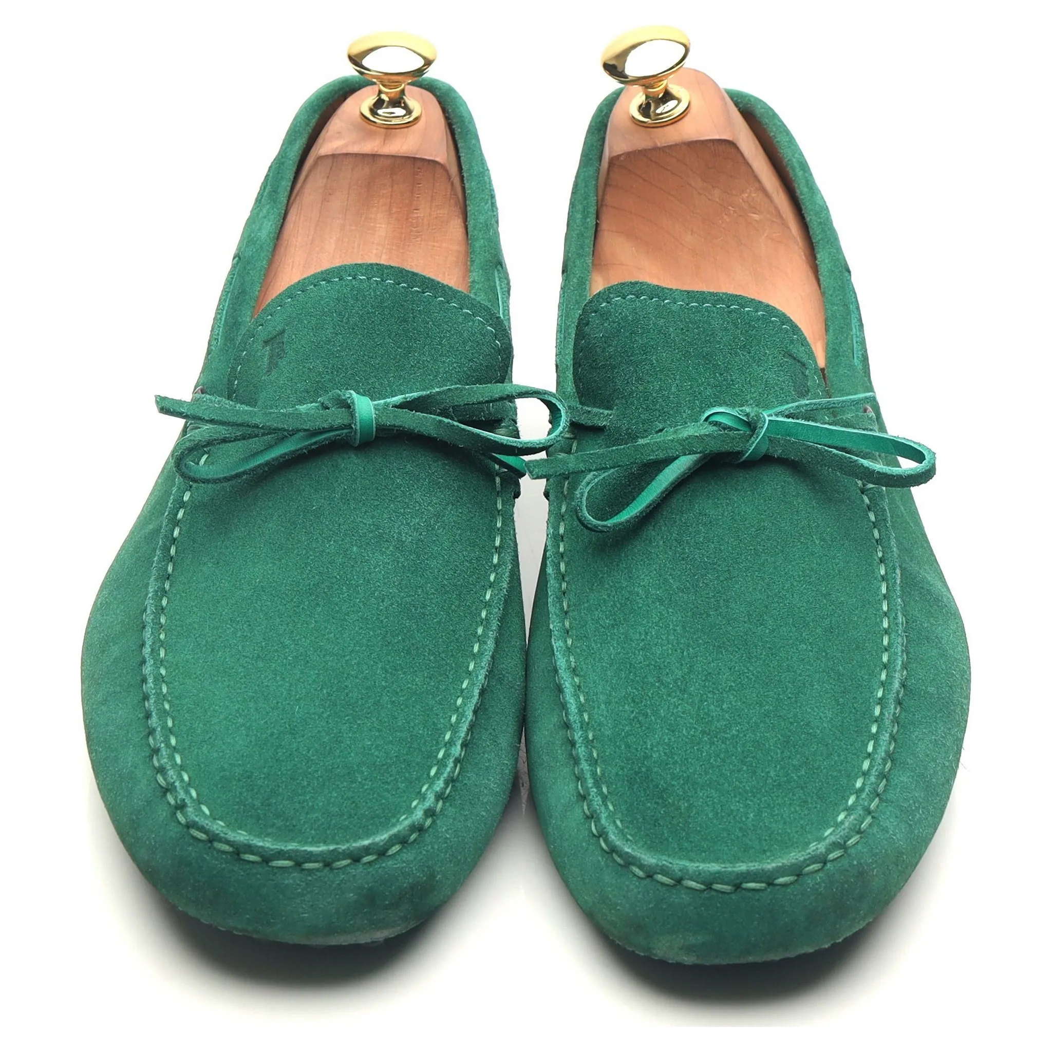 Gommino Green Suede Driving Loafers UK 10