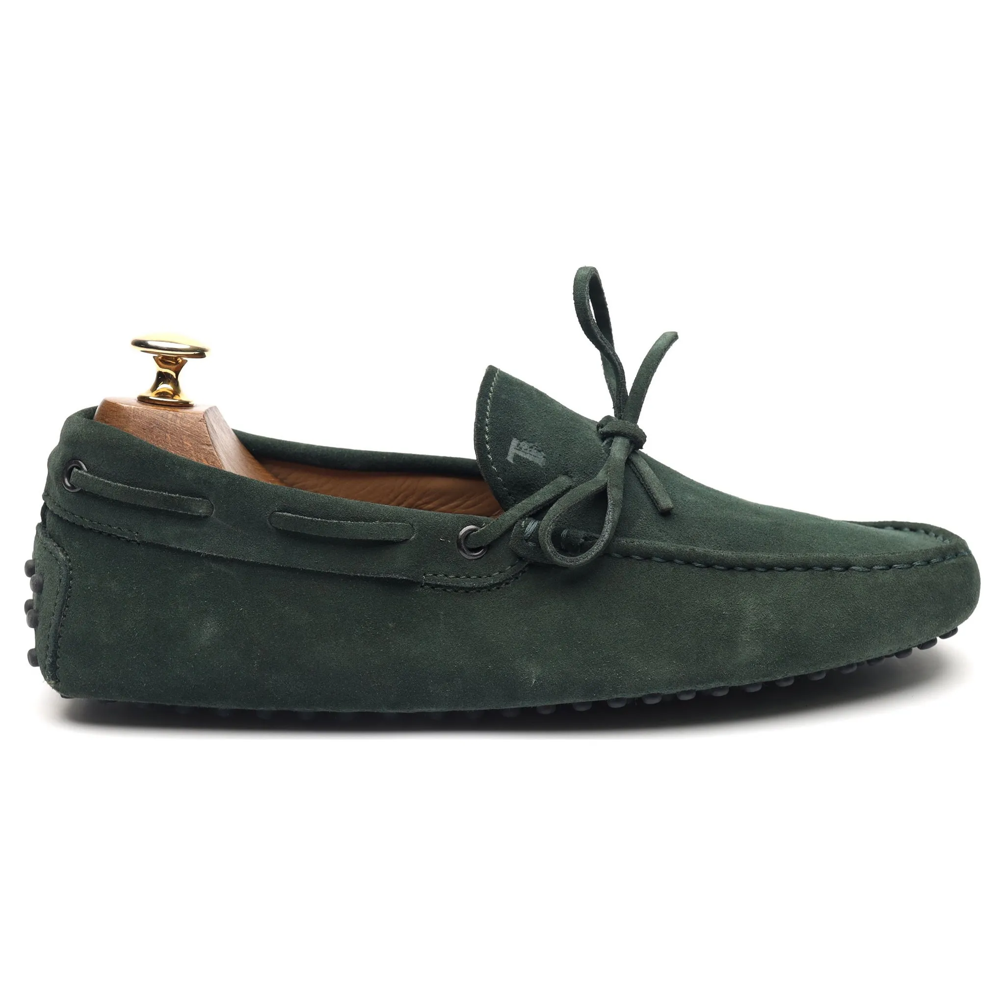 Gommino Green Suede Driving Loafers UK 6