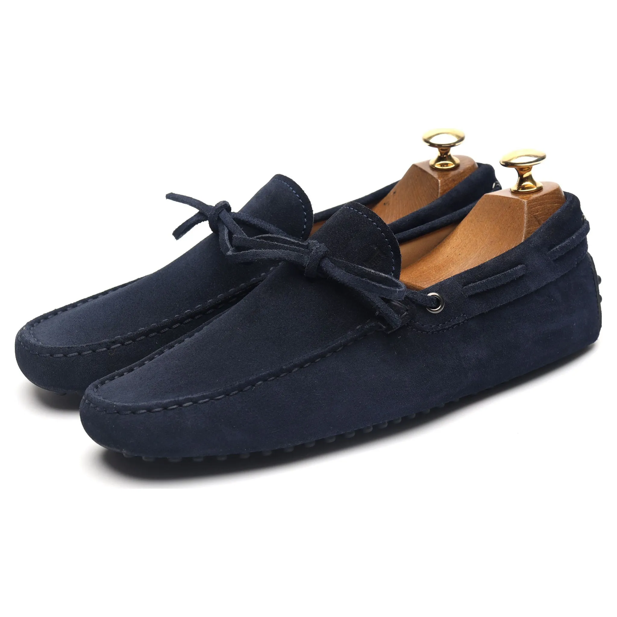 Gommino Navy Blue Suede Driving Loafers UK 6