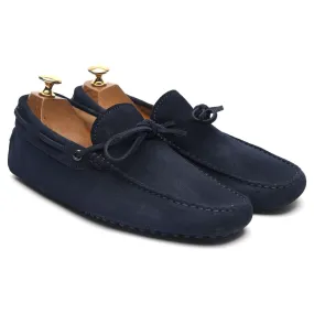 Gommino Navy Blue Suede Driving Loafers UK 6