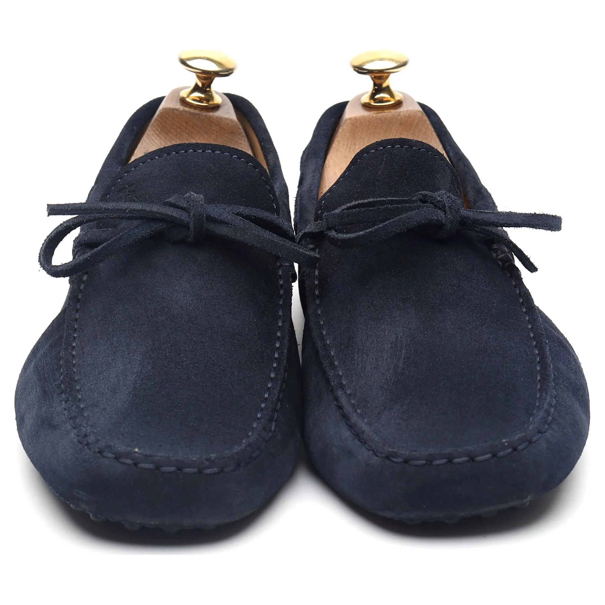 Gommino Navy Blue Suede Driving Loafers UK 6