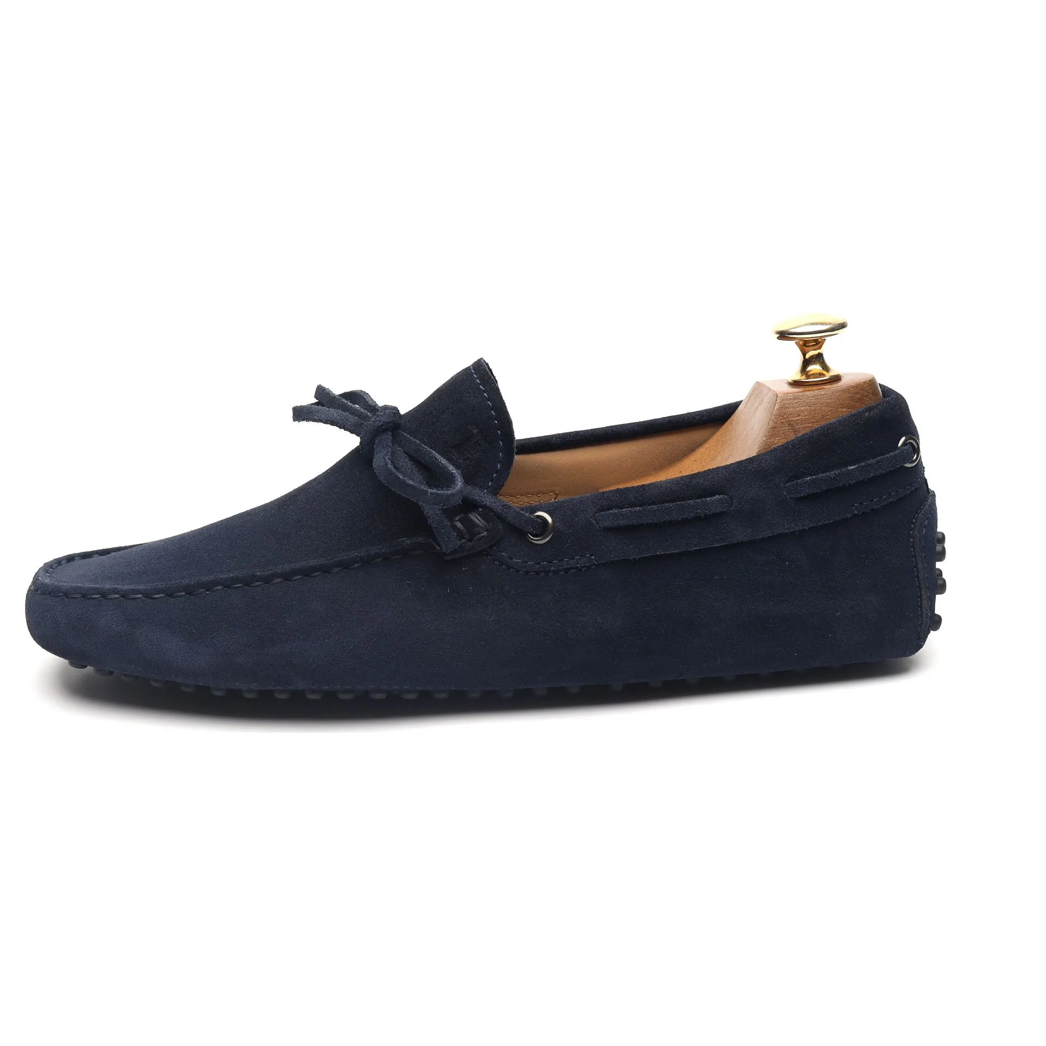 Gommino Navy Blue Suede Driving Loafers UK 6