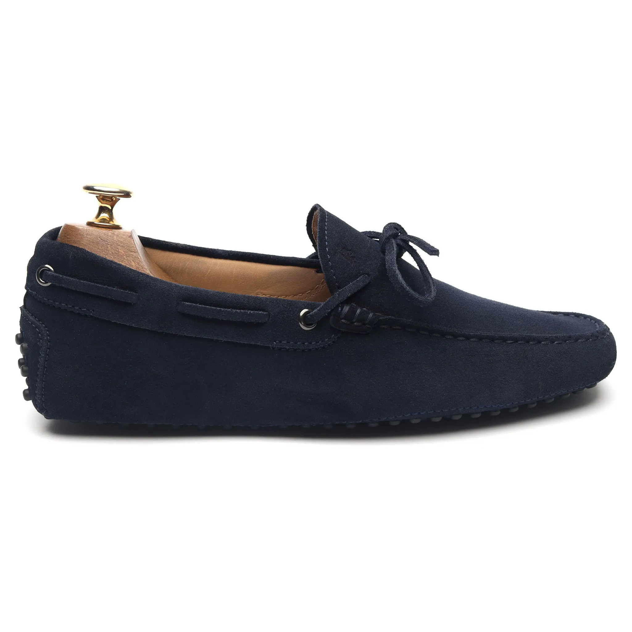 Gommino Navy Blue Suede Driving Loafers UK 6