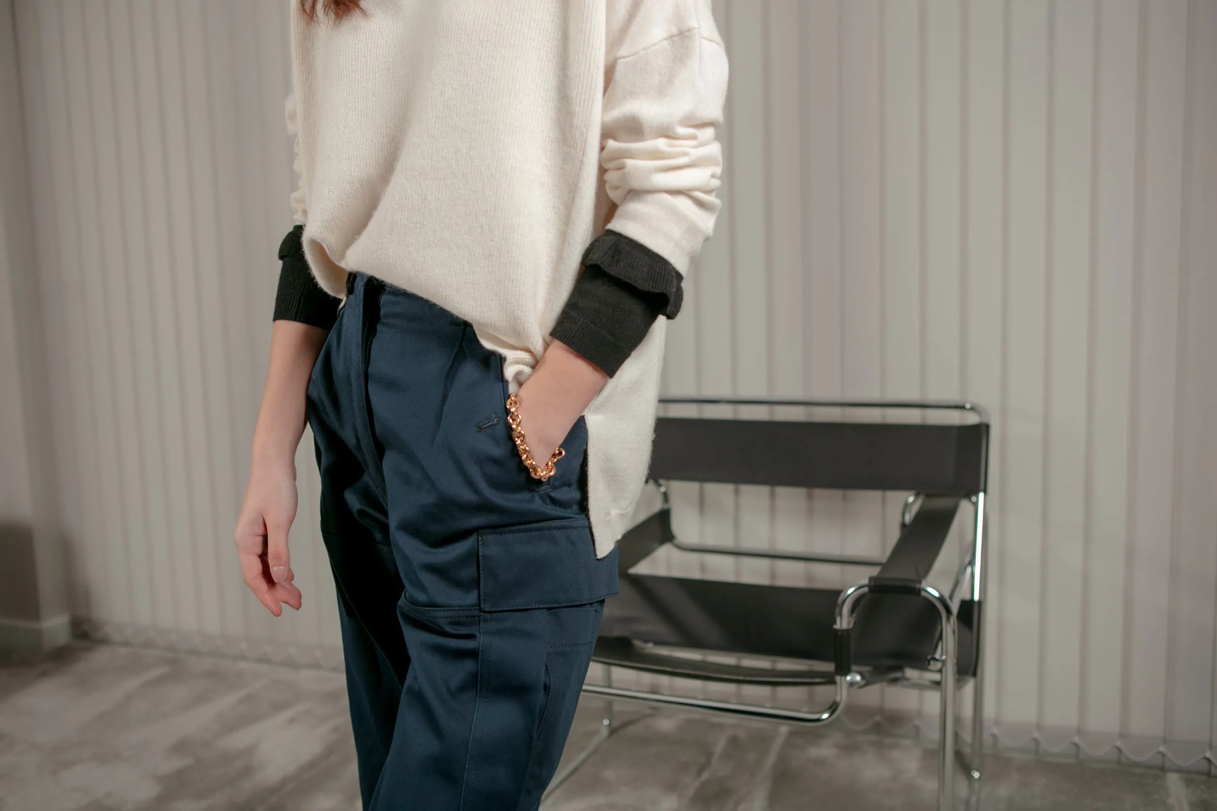 Grace Jumper – Vanilla/Blacklead