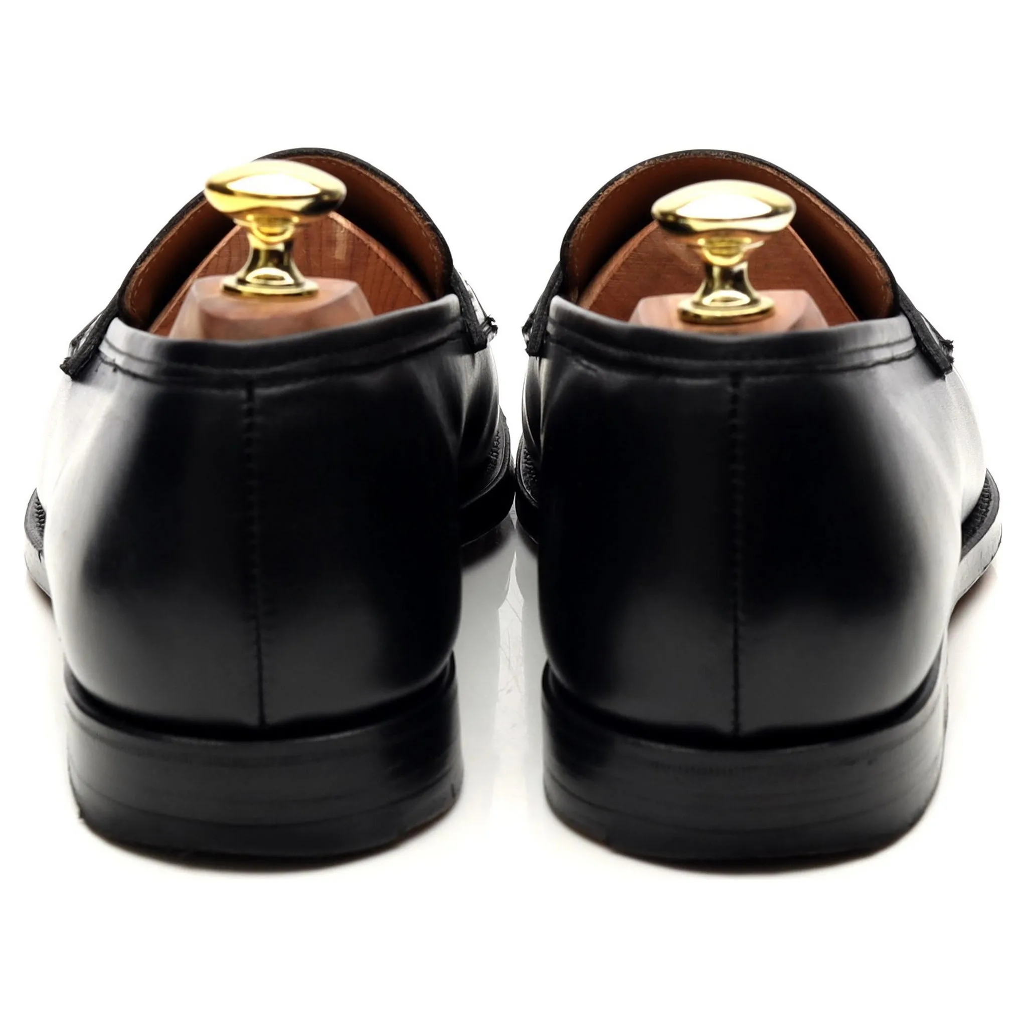 'Grantham 2' Black Leather Loafers UK 7 E