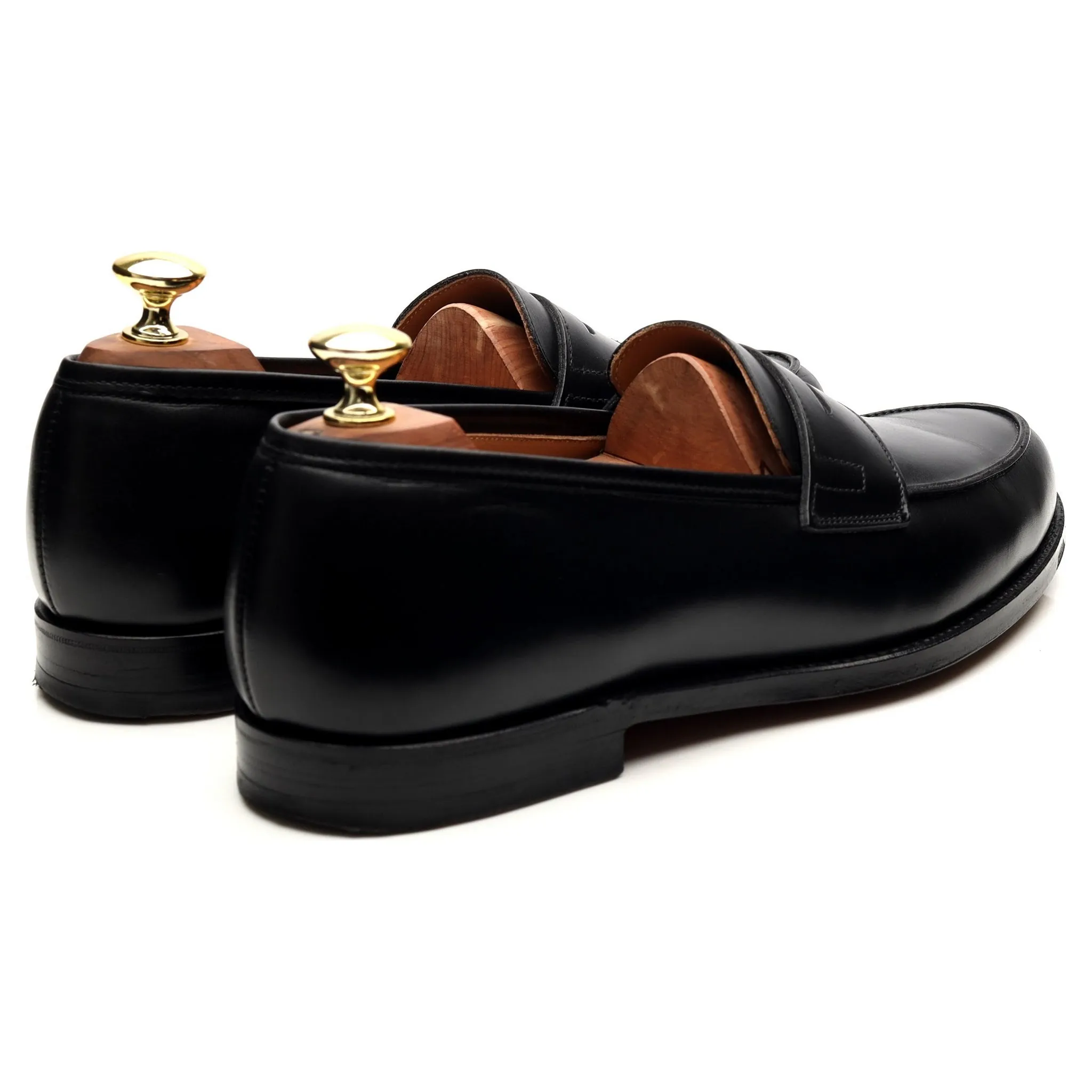 'Grantham 2' Black Leather Loafers UK 7 E