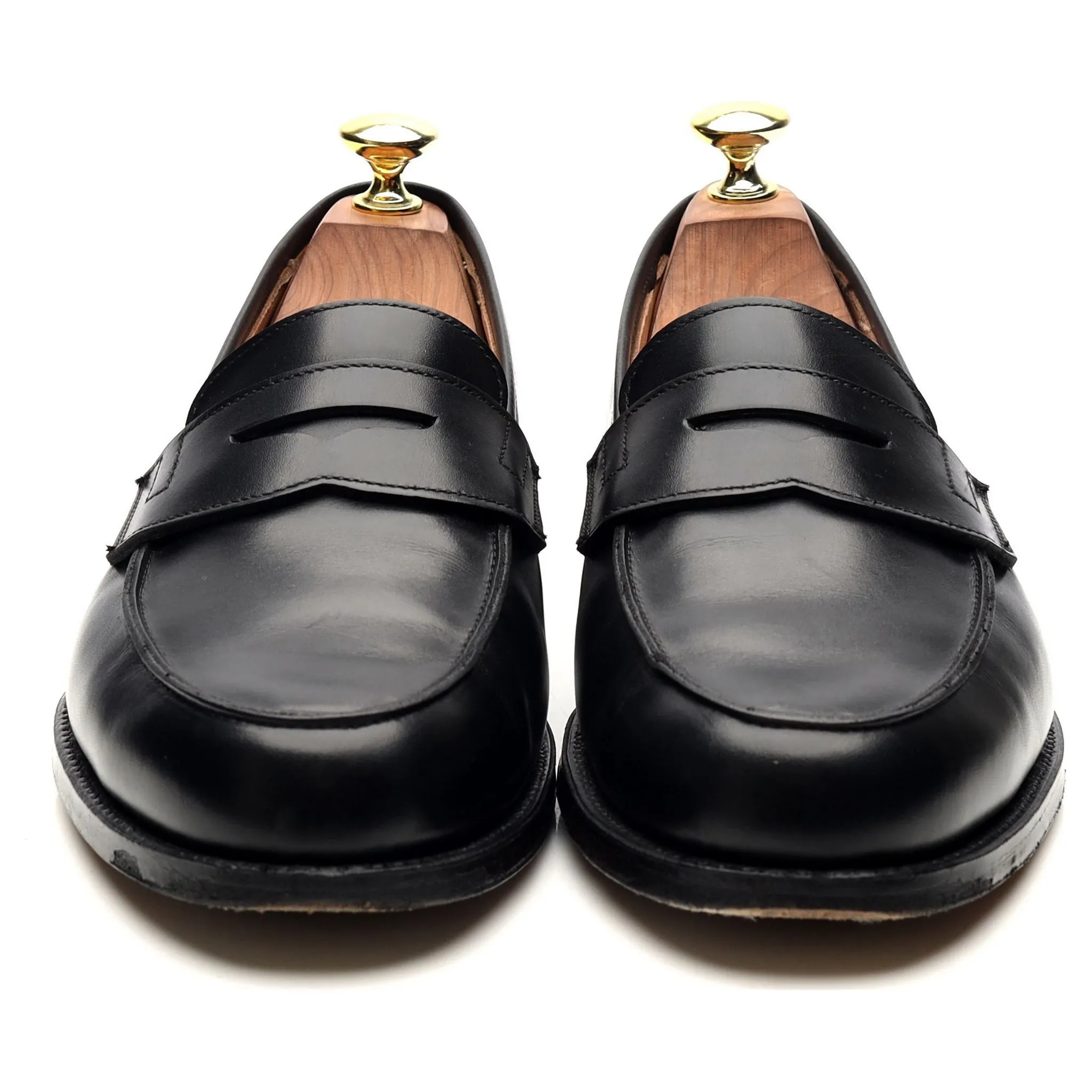 'Grantham 2' Black Leather Loafers UK 7 E