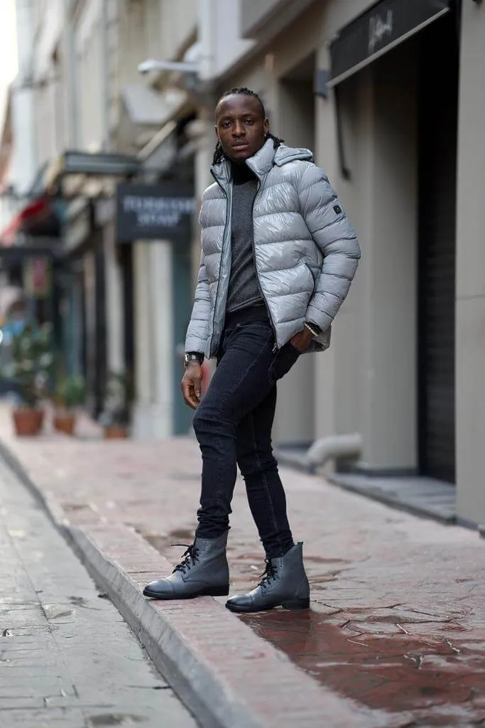 Gray Puffer Jacket