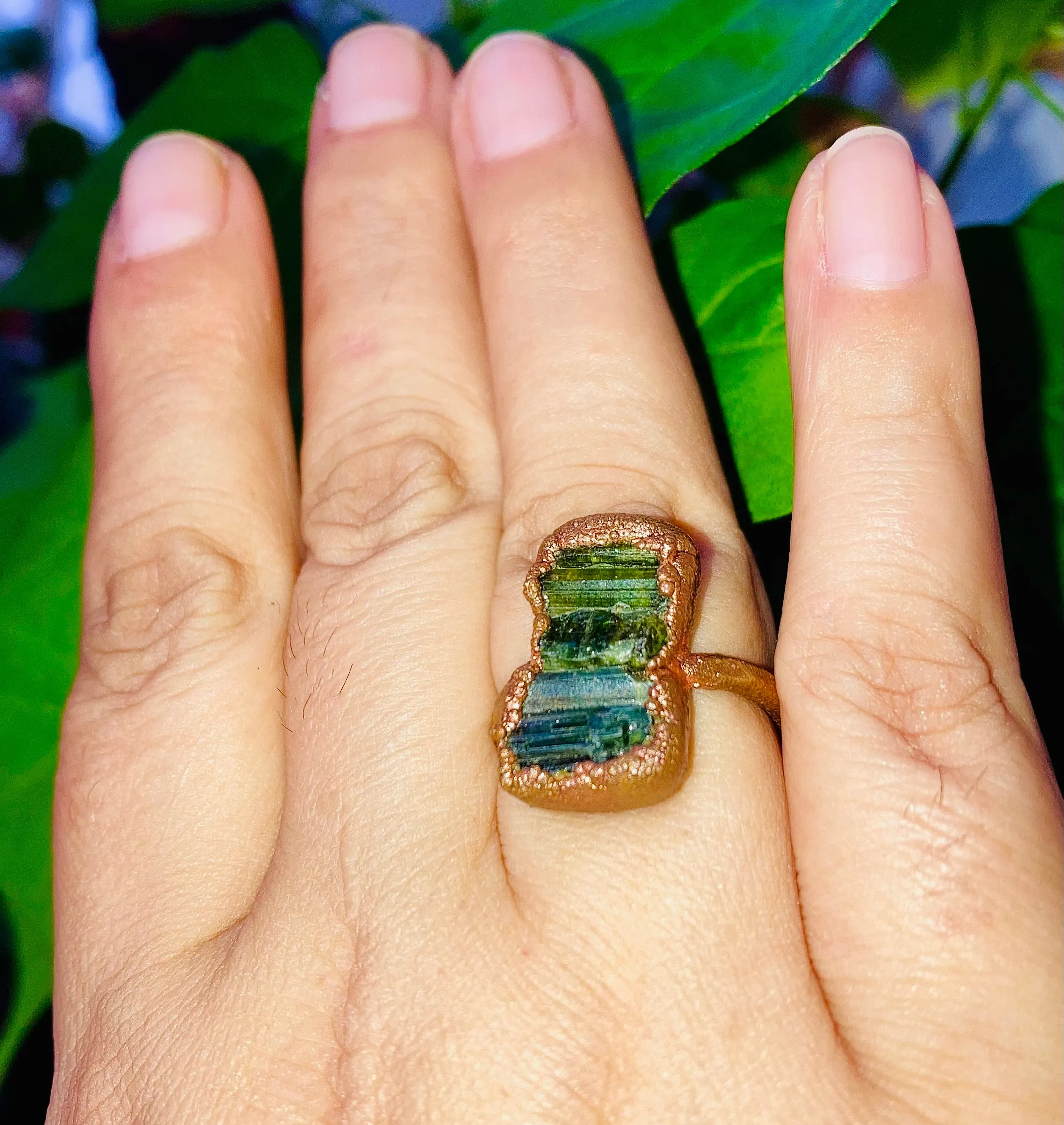 Green, Blue Tourmaline Size 7